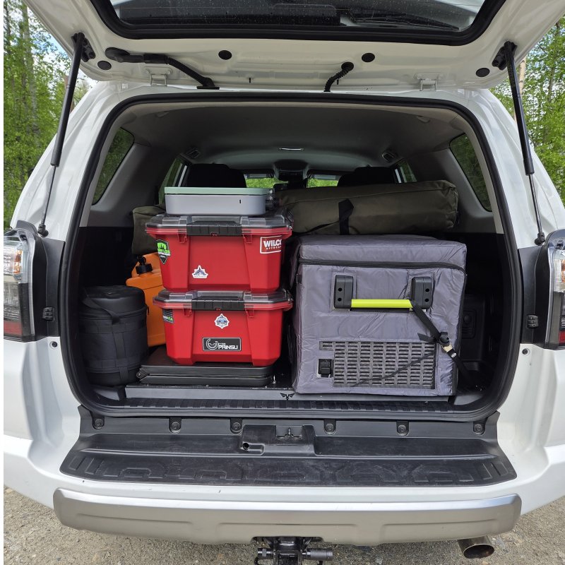 Back of the 4Runner loaded with gear