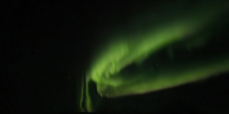 Northern Lights viewing near Skiland along the Steese Highway north of Fairbanks with elevated dark sky vantage point