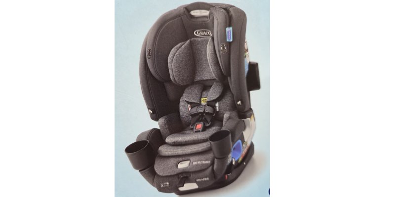 Denali Backroads Overlander child car seat add-on with 4-in-1 convertible seat installed for safe family travel in Alaska
