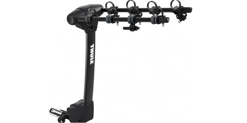 Denali Backroads Overlander 4Runner with Thule XP hitch mounted bike carrier holding multiple bikes for Alaska adventure travel